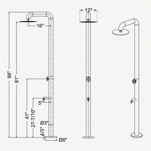 Emery Outdoor Shower · Matte Black