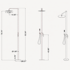 Rhea Outdoor Shower · Brushed Silver
