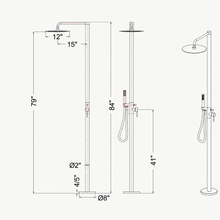 Marlow Outdoor Shower · Matte Black