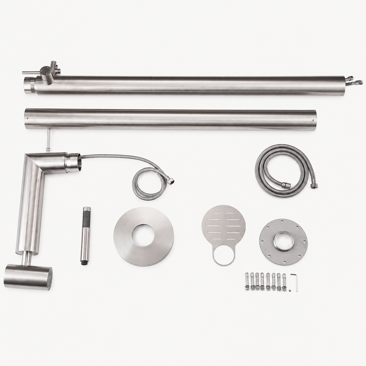 Noelle Outdoor Shower · Brushed Silver