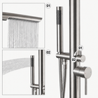 Sienna Outdoor Shower · Brushed Silver