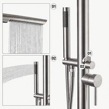 Sienna Outdoor Shower · Brushed Silver