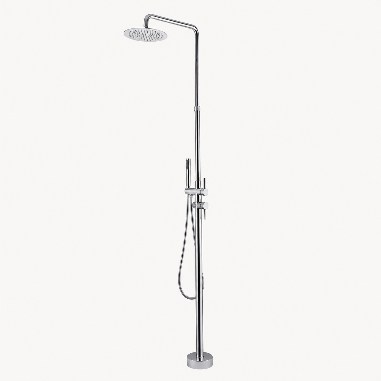 Elara Outdoor Shower · Brushed Silver