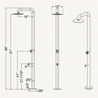 Alora Outdoor Shower · Brushed Silver