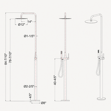 Rowan Outdoor Shower · Brushed Silver