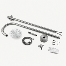 Iris Outdoor Shower · Brushed Silver