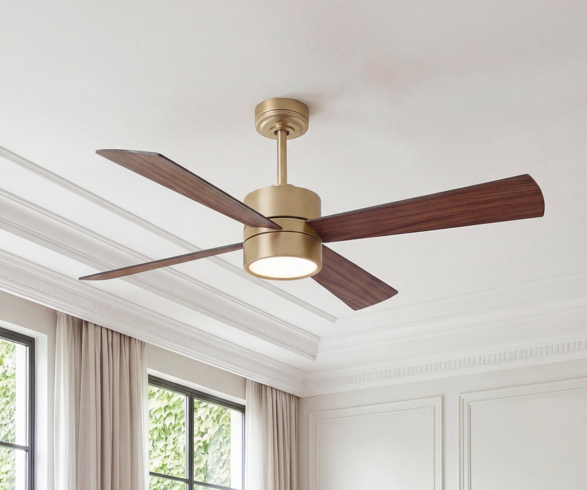 Bucholz Smart Ceiling Fan 52" · Natural Brass