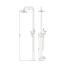 Coast Freestanding Outdoor Shower -Matte Black