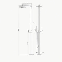 Britt Outdoor Shower · Brushed Silver