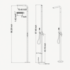 Avery Outdoor Shower · Brushed Silver