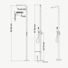 Avery Outdoor Shower · Brushed Silver
