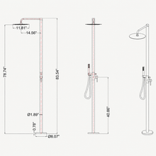 Nolan Outdoor Shower · Brushed Gold