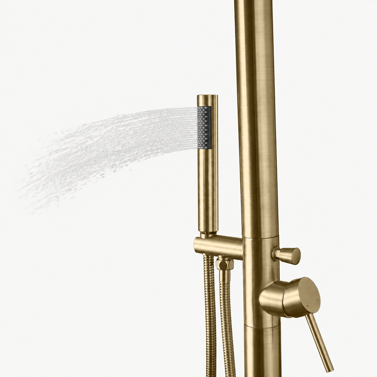 Lena Outdoor Shower · Brushed Gold