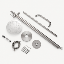 Cora Outdoor Shower · Brushed Silver