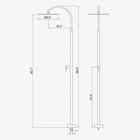 Celeste Outdoor Shower · Brushed Silver