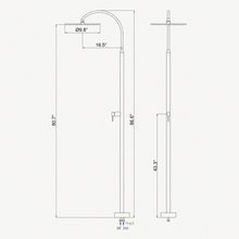 Celeste Outdoor Shower · Brushed Silver