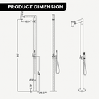 Noelle Outdoor Shower · Brushed Silver