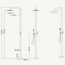 Liora Outdoor Shower · Matte Black