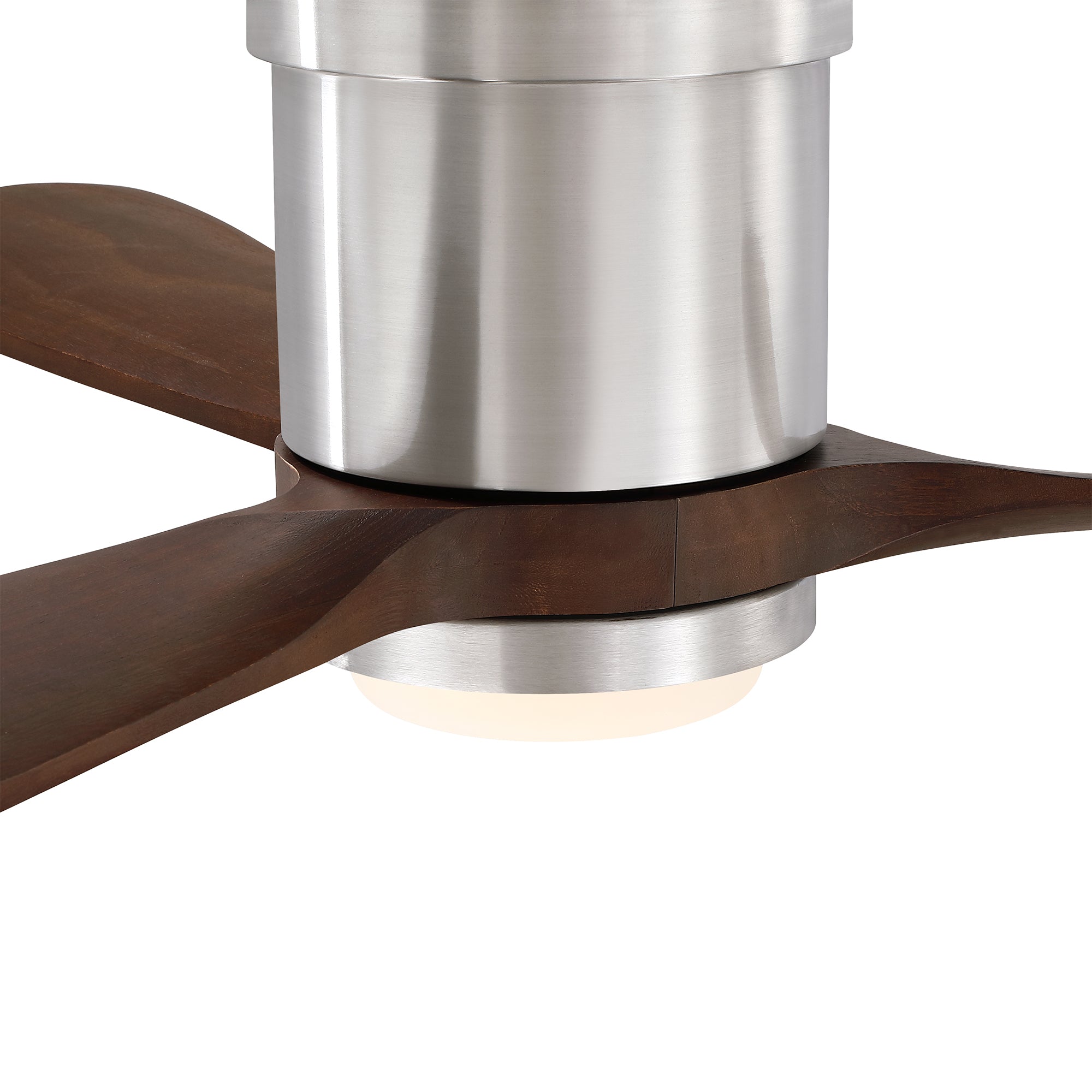 Mayna Flush Ceiling Fan 52" · Dark Walnut Solid Wood Blades