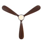 Mayna Flush Ceiling Fan 52" · Dark Walnut Solid Wood Blades