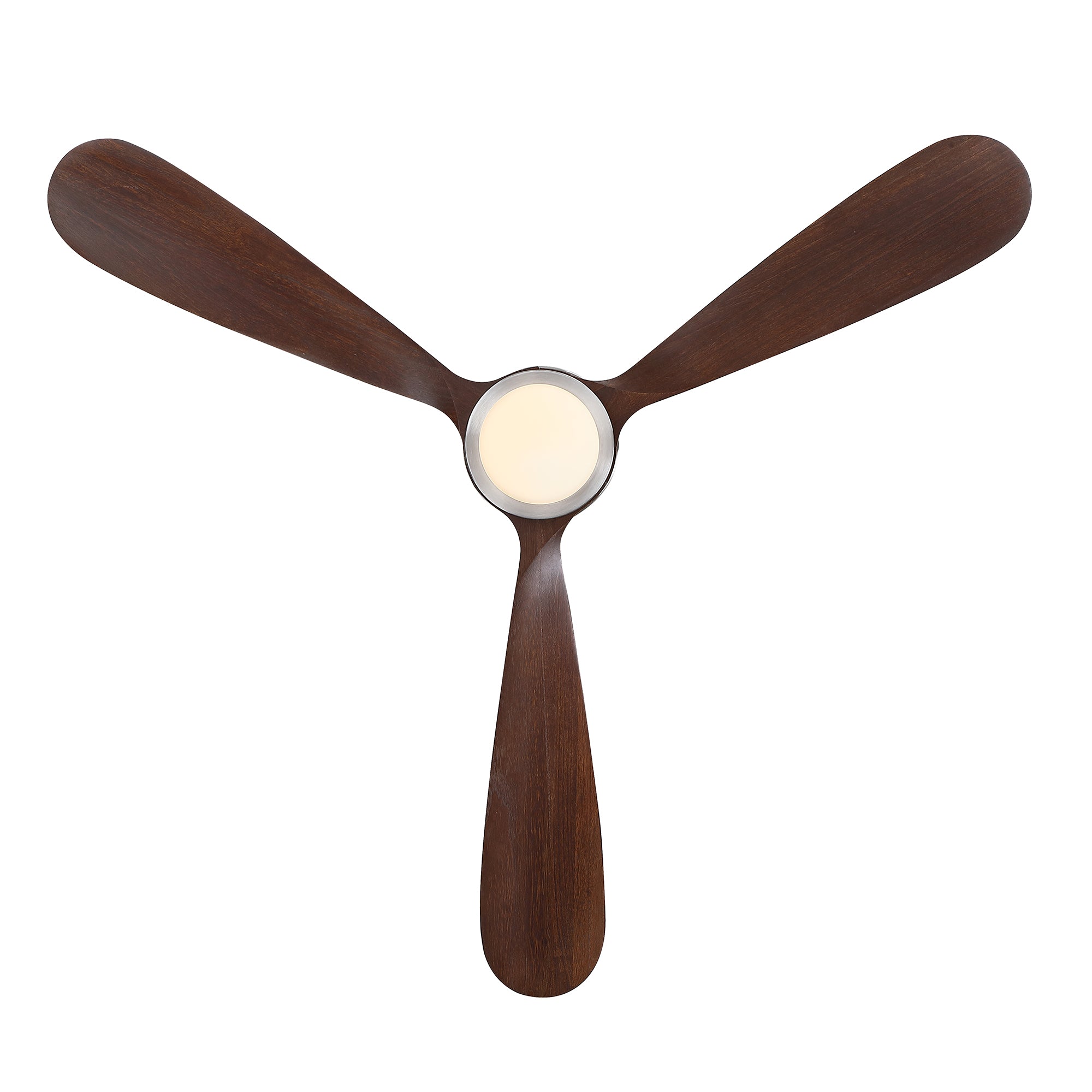 Mayna Flush Ceiling Fan 52" · Dark Walnut Solid Wood Blades