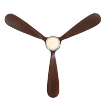 Mayna Flush Ceiling Fan 52" · Dark Walnut Solid Wood Blades
