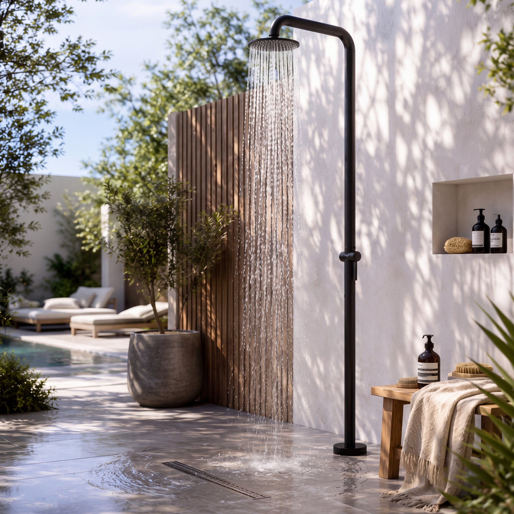 Valerie Outdoor Shower · Matte Black