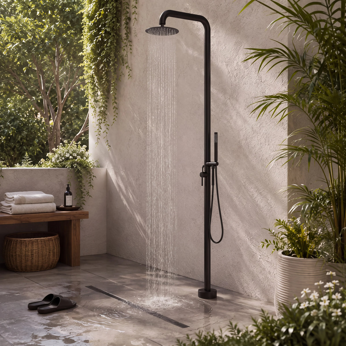 Marina Outdoor Shower · Matte Black