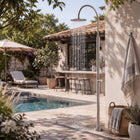 Celeste Outdoor Shower · Brushed Silver