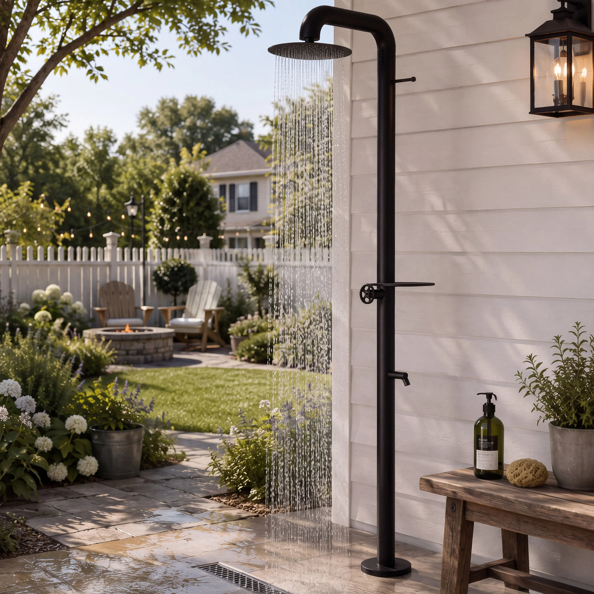 Emery Outdoor Shower · Matte Black