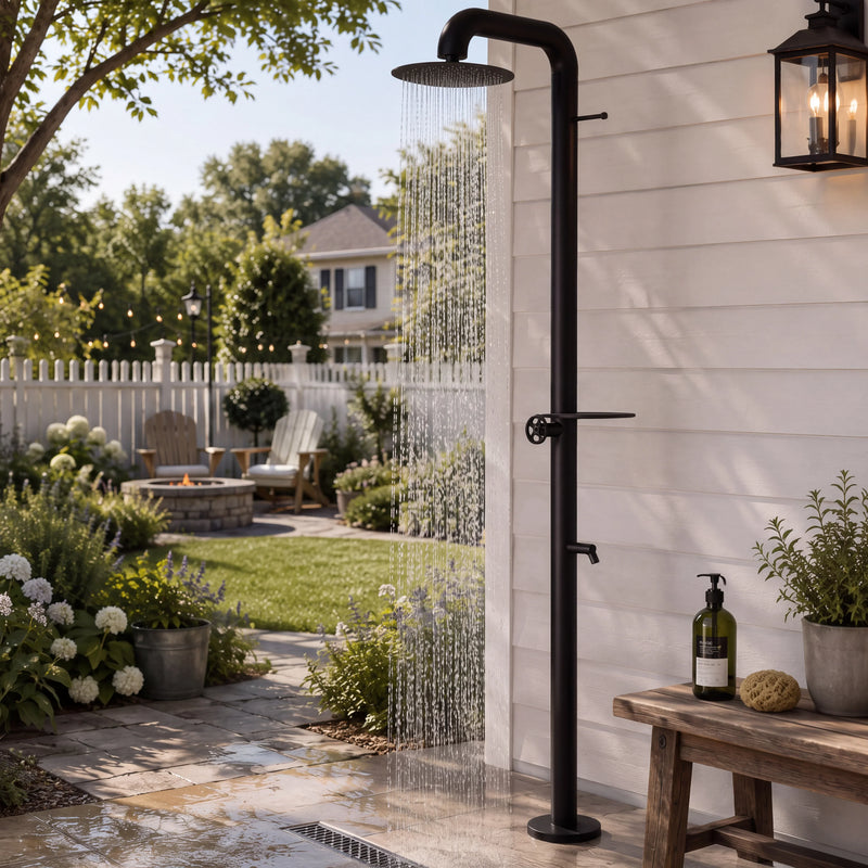 Emery Outdoor Shower · Matte Black