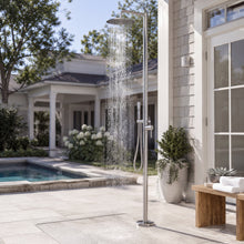 Rhea Outdoor Shower · Brushed Silver