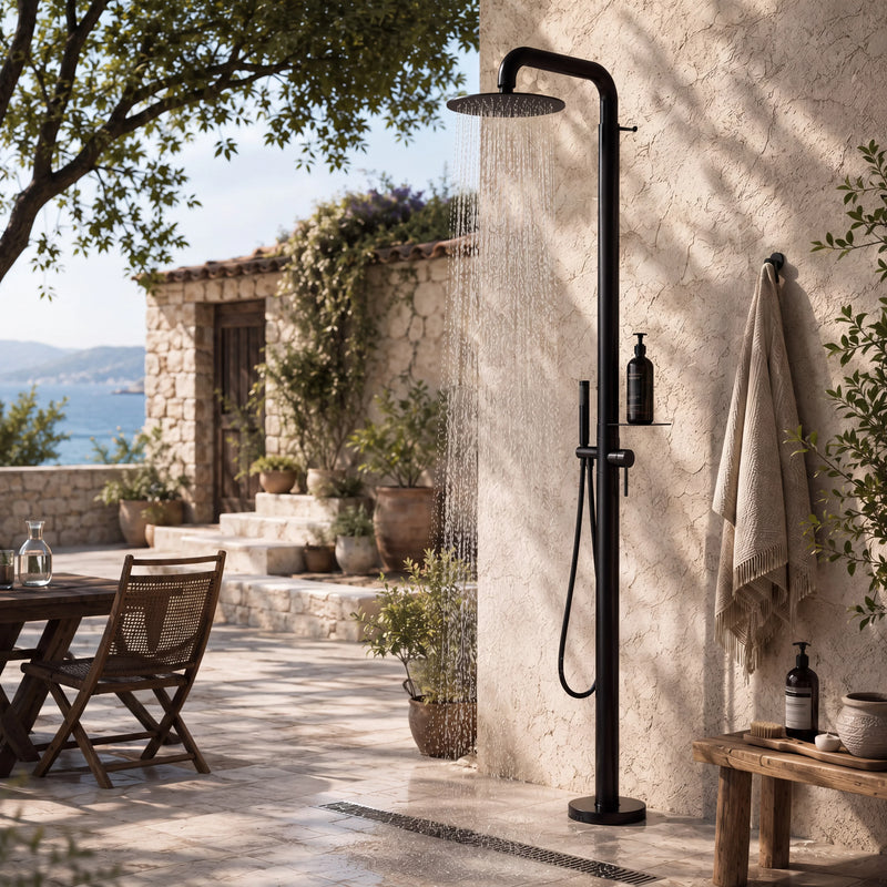 Camille Outdoor Shower · Matte Black