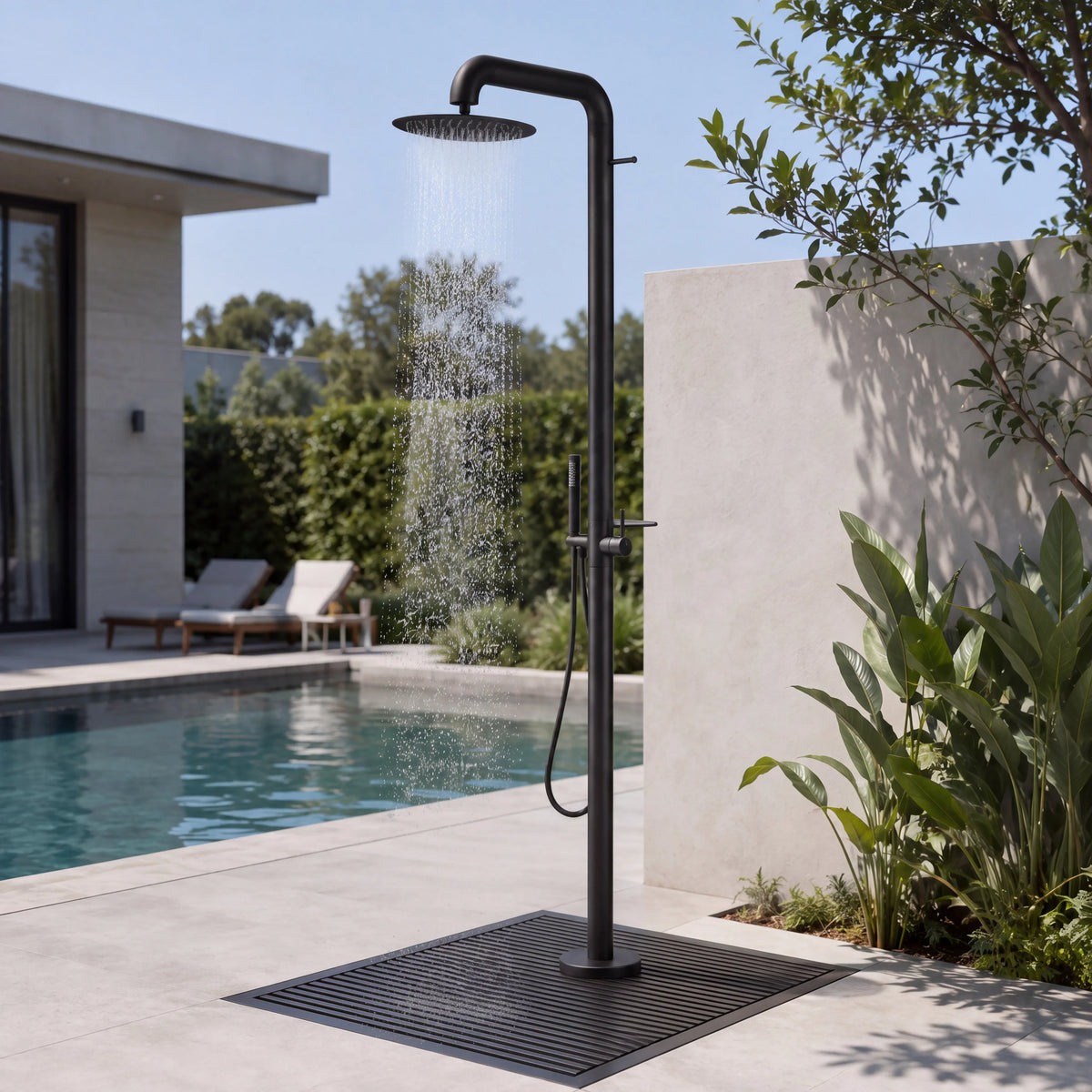 Liora Outdoor Shower · Matte Black