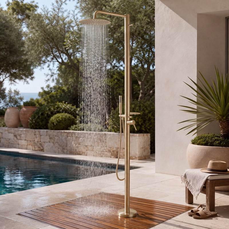 Nolan Outdoor Shower · Brushed Gold