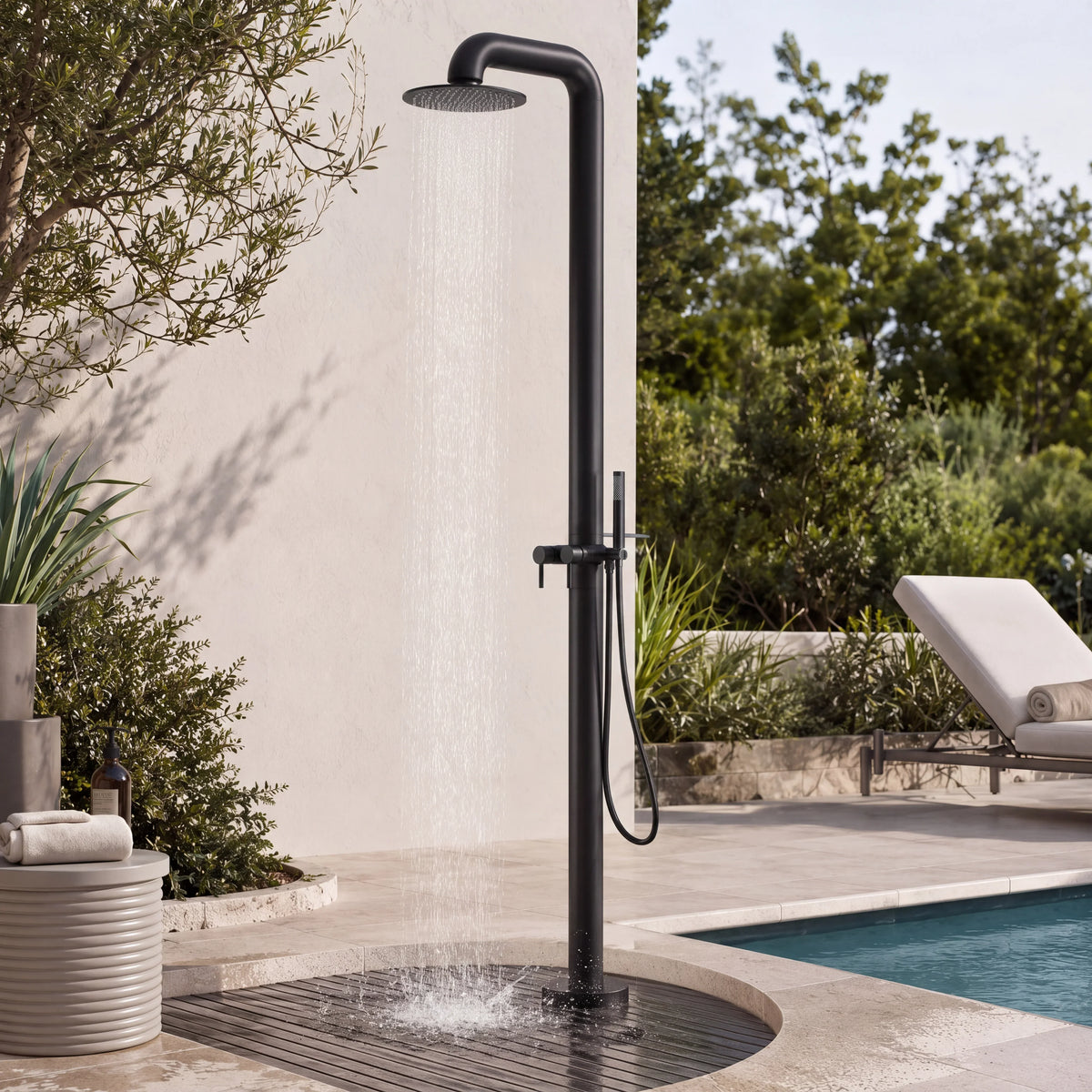 Arden Outdoor Shower · Matte Black