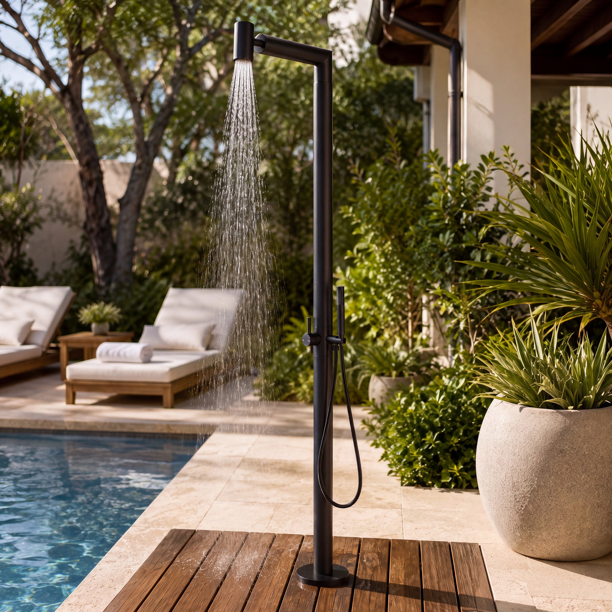Freya Outdoor Shower · Matte Black