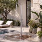 Maeve Outdoor Shower · Brushed Silver