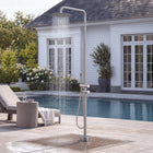 Elara Outdoor Shower · Brushed Silver