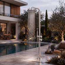 Ayla Outdoor Shower · Brushed Silver