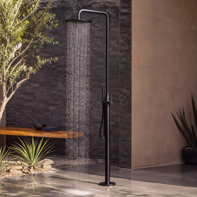 Elias Outdoor Shower · Matte Black