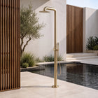 Luna Outdoor Shower · Brushed Gold
