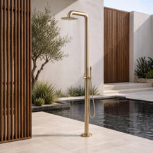 Luna Outdoor Shower · Brushed Gold