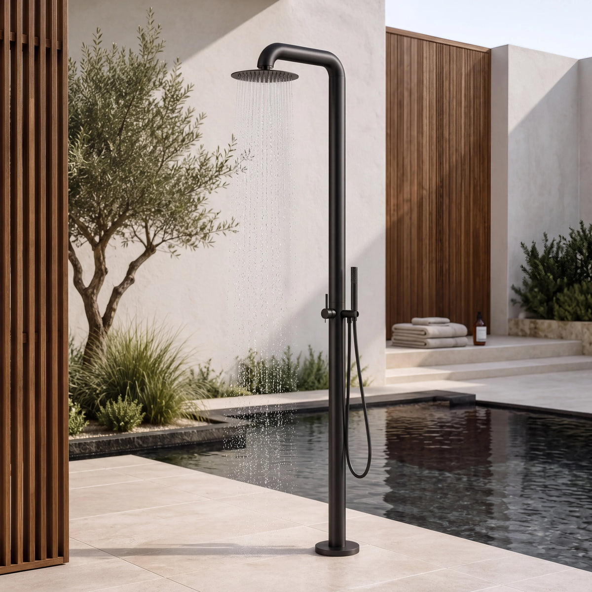 Aurelia Outdoor Shower · Matte Black