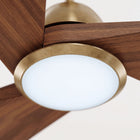 Elowen 52" Ceiling Fan with Light · Warm Walnut Solid Wood Blades