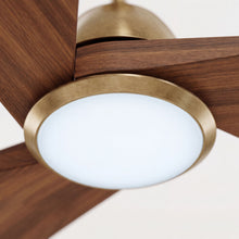 Elowen 52" Ceiling Fan with Light · Warm Walnut Solid Wood Blades