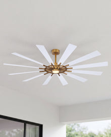 Maverick 72" Ceiling Fan with Light · Reversible Black & White Blades
