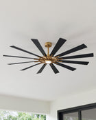 Maverick 72" Ceiling Fan with Light · Reversible Black & White Blades