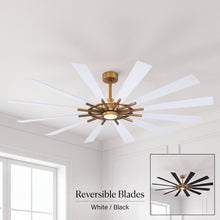 Maverick 72" Ceiling Fan with Light · Reversible Black & White Blades