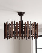 Pulse Black LED Fandelier 31"